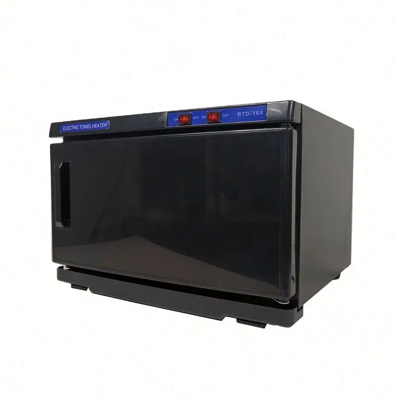 

Salon Hot Towel Warmer Machine With UV Light Black Heated Towel Warmer