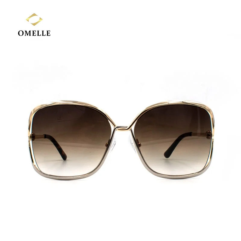 

OMELLE Brand Luxury Big Frame Mirror Sun Glasses For Unisex Uv400 From China Stainless Steel Sunglasses Dropshipping Eyeglasses