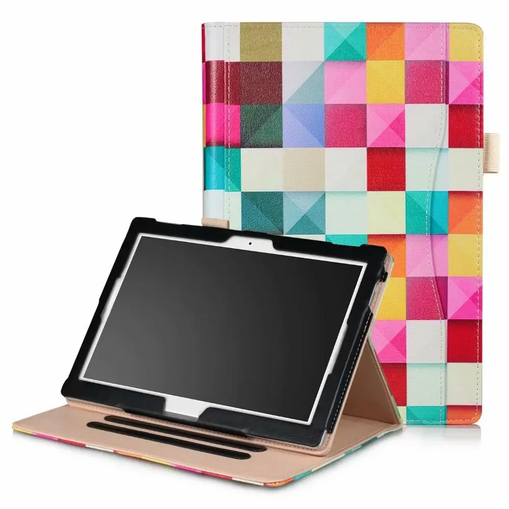 

PU Leather Flip Stand Case Cover for Lenovo Tab E10/Tab 4 10/Tab 4 10 Plus Smart Cover Slim Case, As pictures