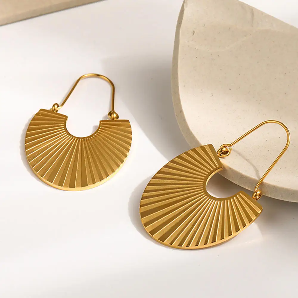 

New Minimalist Stainless Steel Geometric Earrings For Femininity Personality Fine Jewelry Accessories