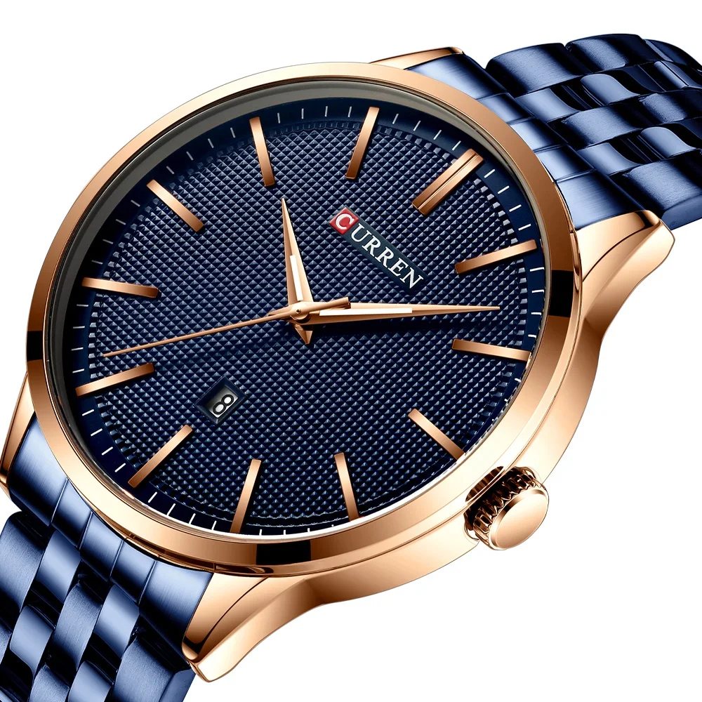 

CURREN Men's Watch 8364 Simple Waterproof Stainless Steel Clock Wristwatch Causal Business Watches Men Wrist Relogio Masculino, 5-color
