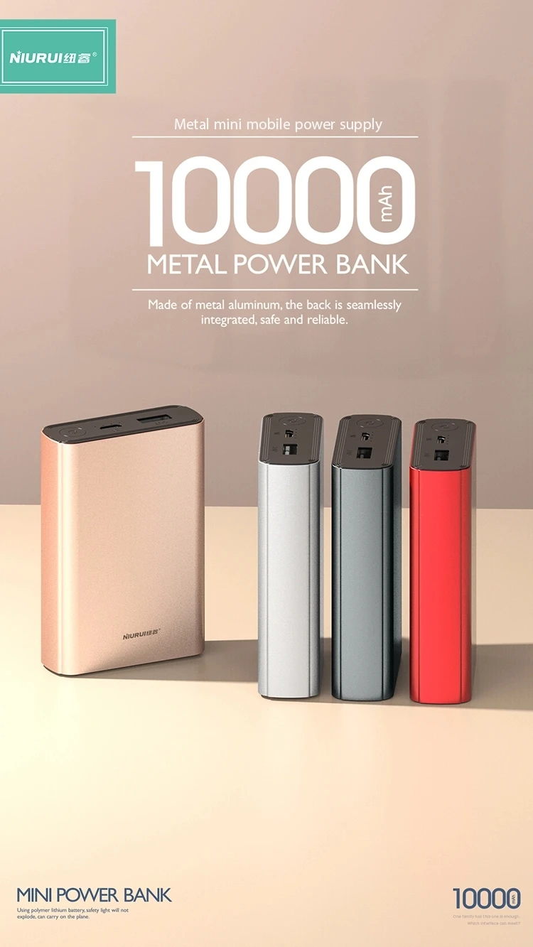 low price high quality power banks Niurui R50 10000mah mini powerbank - ANKUX.COM