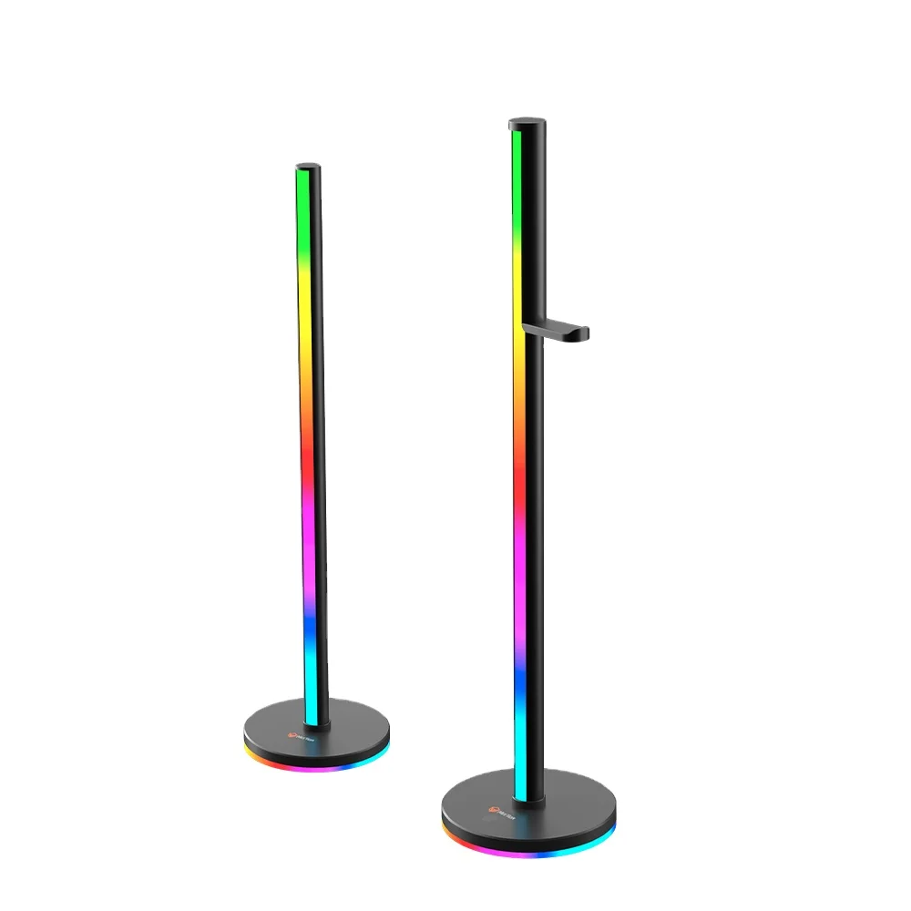 

MEETION MT-BK300 RGB Gaming Headphone Stand with Dual Type-C USB Ports RGB Strip Light Desk Gaming Headset Holder