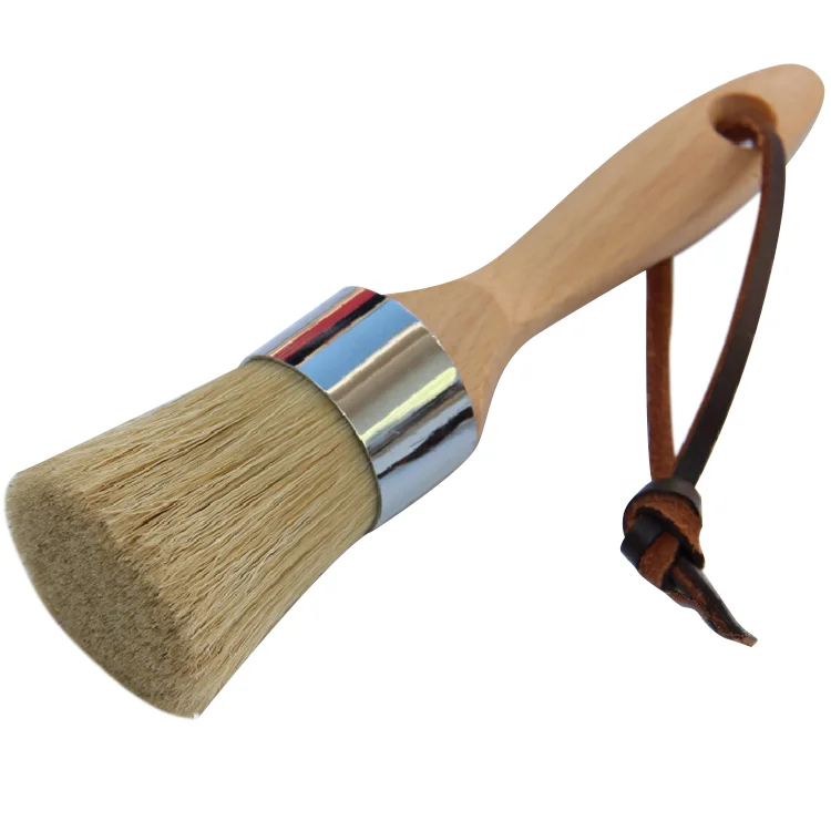 Professional High Quality Wooden Handle Round Shaped Pure Bristles