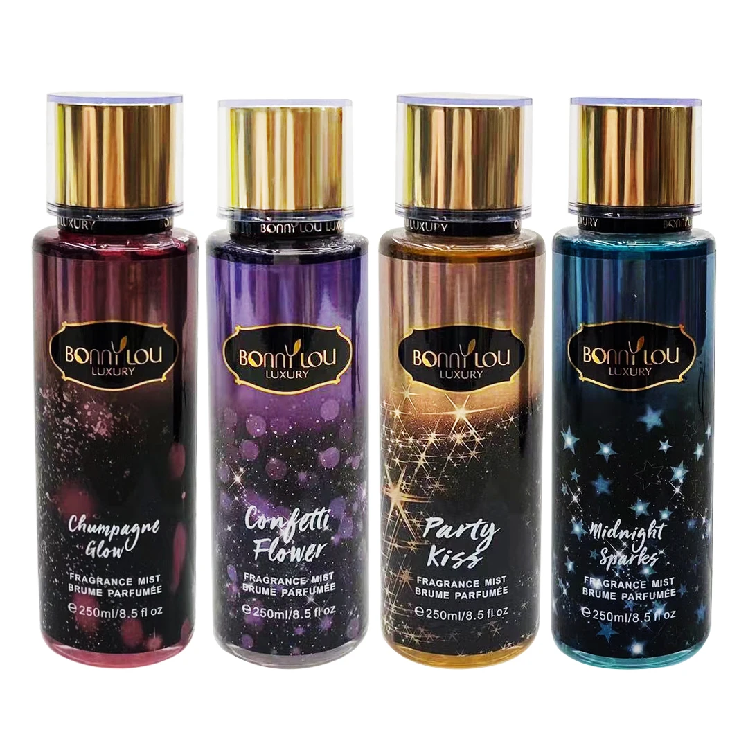 

250ml OEM/ODM Shimmering Fragrance Fruit And Floral Sprayer Body Spray Perfumes Longtime Natural Body Mist For Women