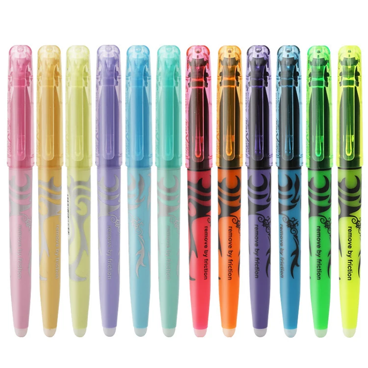 head design non-toxic erasable marker pen customized highlighter