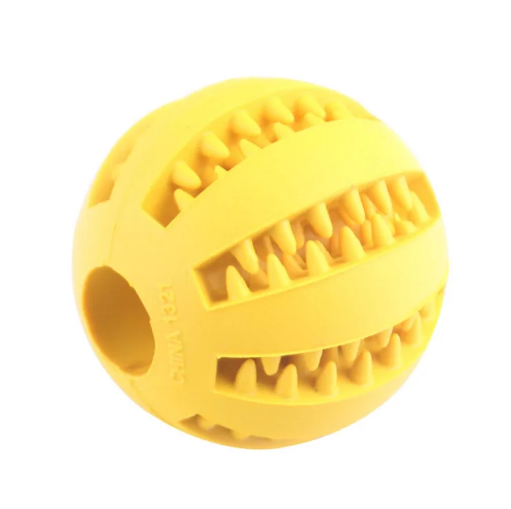 

Factory Direct Sales pet toy Indestructible Soft Pet Toy Pet Food Ball Dog Chew Rubber Ball, 5cm, 7cm