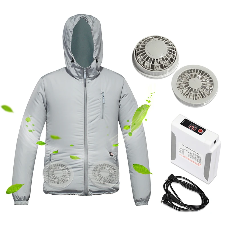 

Wholesale Summer Three Wind Levels Mini Fan Working Jacket Sun Protection Outdoor Cooling Jacket Air Conditioning Clothes