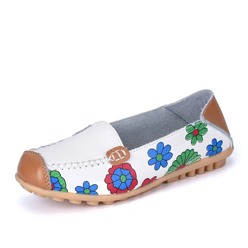 

Wholesale flat bottom non-slip Fashion Comfortable Female Footwear women's leather loafers Flats shoes, As the picture show
