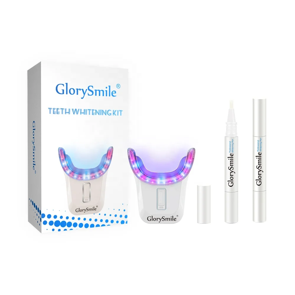 

Best Selling and Works Better Mint Flavor 16/32 cold blue red Led Light Professional rechargeable Teeth Whitening Kit