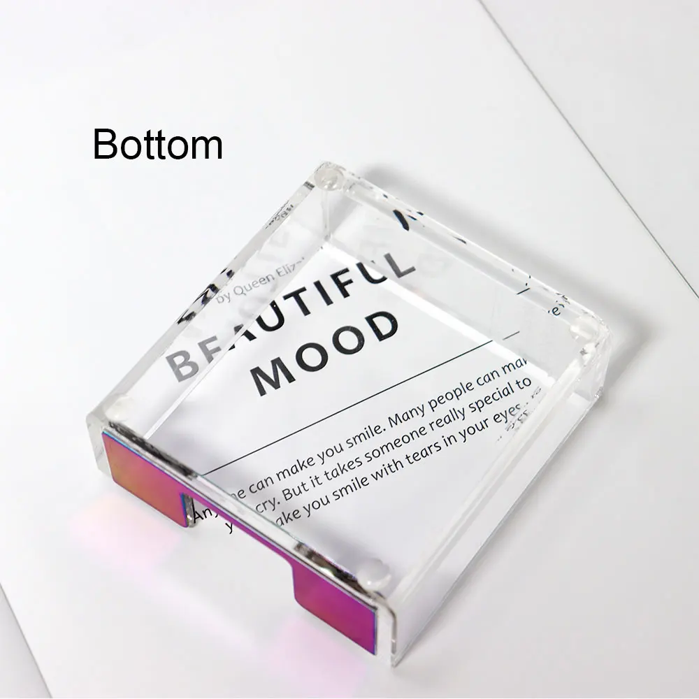 
Office table stationery paper sticky note pad holder Acrylic Card Holder colorful 