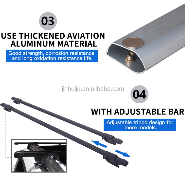 Hot Sale 4x4 Gutter Mounts For Roof Rack Car Rails Luggage Universal