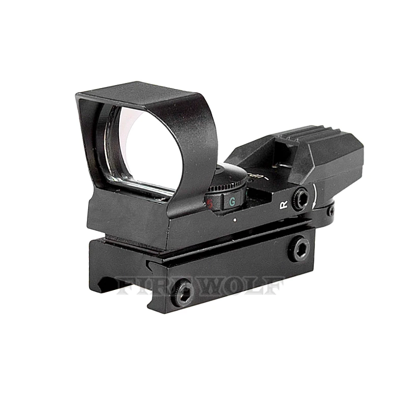 

33mm Lens Tactical Holographic 4 Type Reticle Red Green Dot Sight Scope 20mm Military Rifle Optics