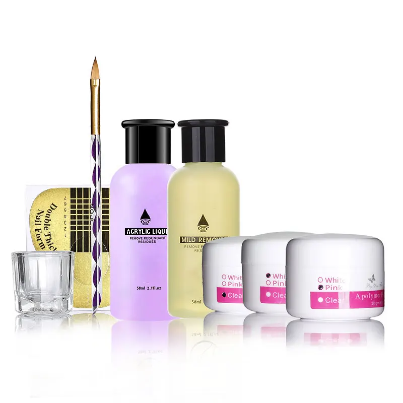 

Portable Acrylic Nail Art Tool Kit Set Crystal Powder Acrylic Liquid Pro Simply Nail Art Kits Acrylic Liquid Powder Nail Art