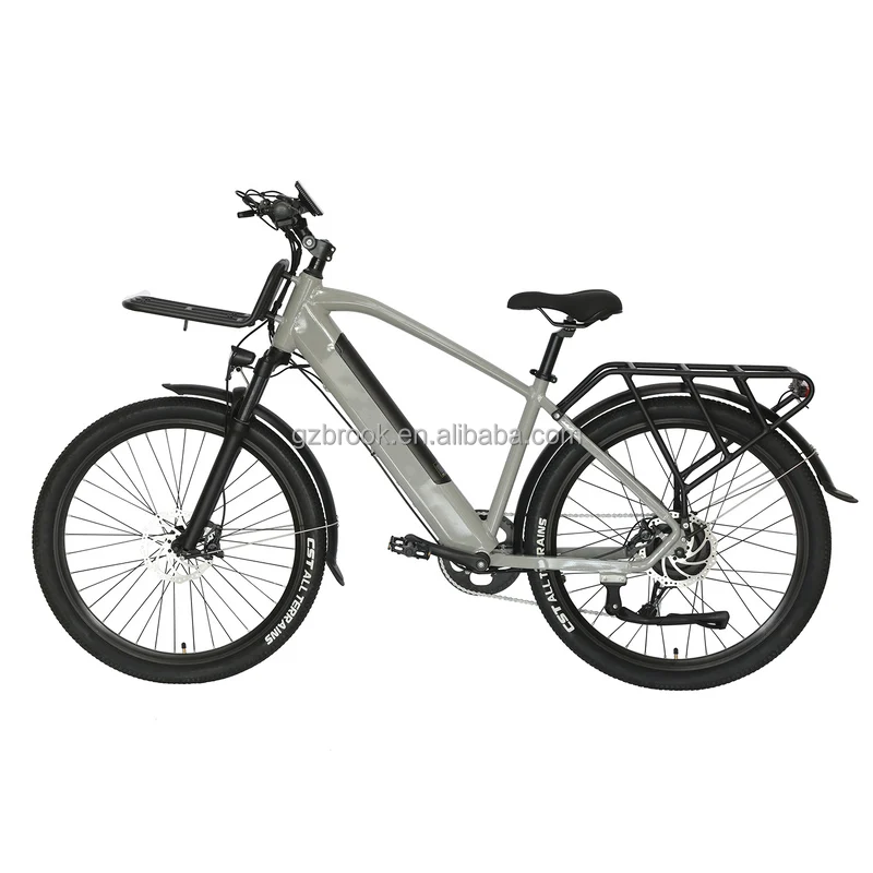 

New Design pedal assist 48v 500w ebike 27.5" green city sport bike adult mens electric eurobike CT27-R2, Matte black/glossy gray