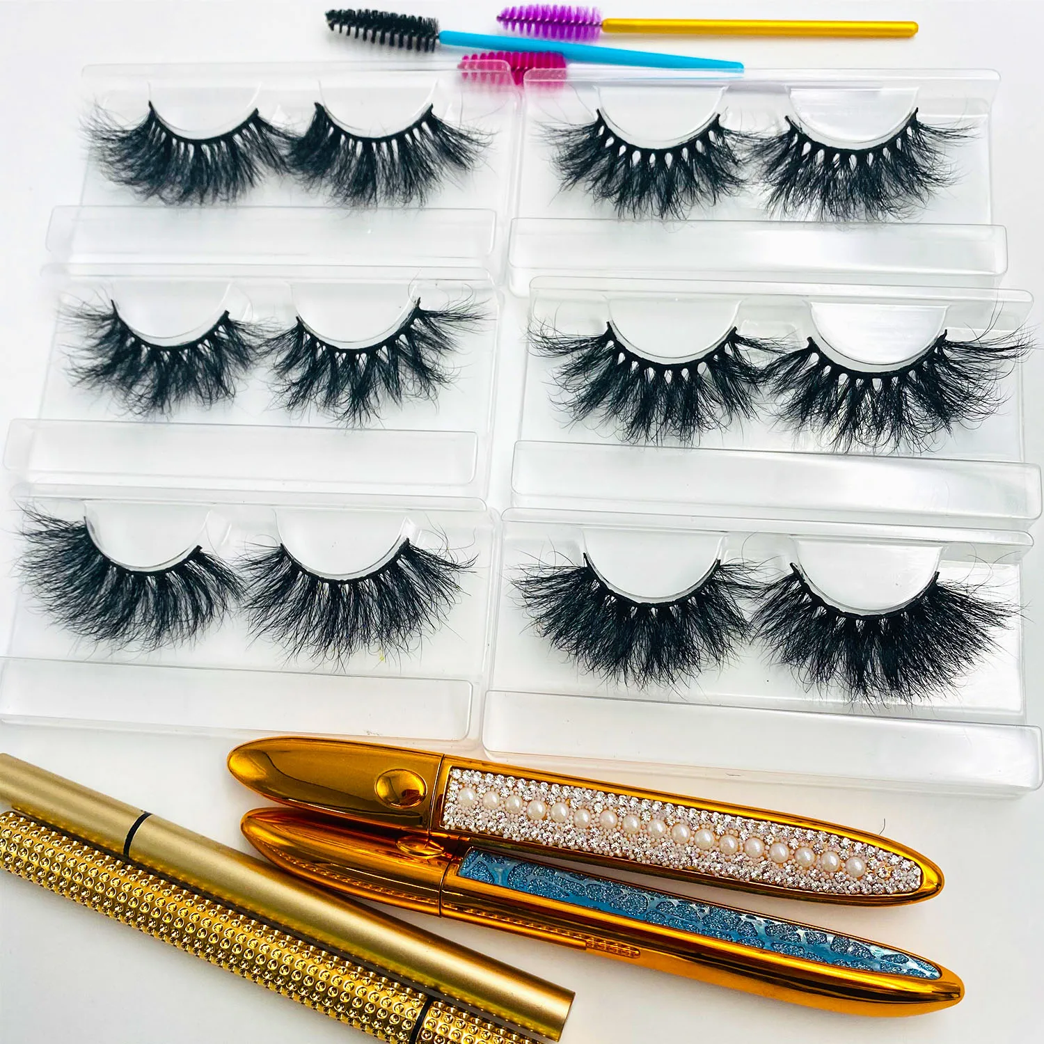 

25Mm Mink Eyelash Fluffy 3D Mink Lashes Vendors Wholesale 3D Mink Eyelashes