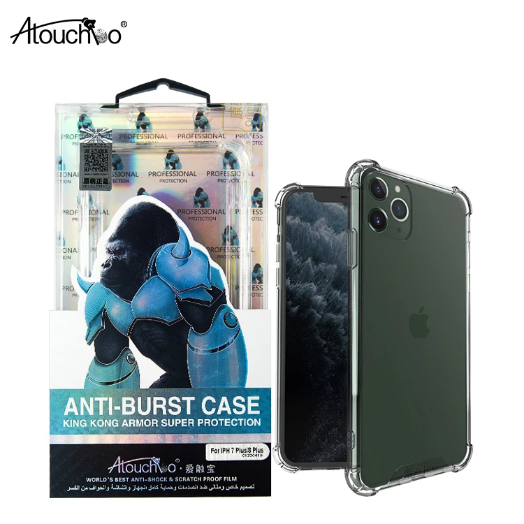 

ATOUCHBO For iPhone Xi Max 2019 Armor Anti-Shock Absorption TPU Soft Edge Bumper Anti-Scratch Protective Cases Hard Back Cover