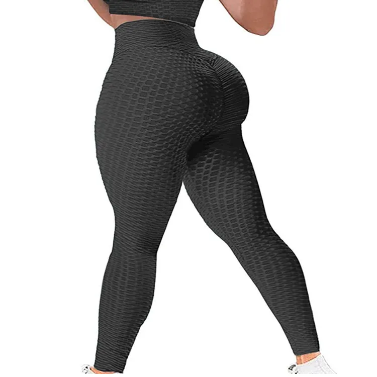 

50% Off High Quality Sport Woman Clothes Women Booty Lift Honeycomb Bum Bamboo Scrunch Butt Leggings