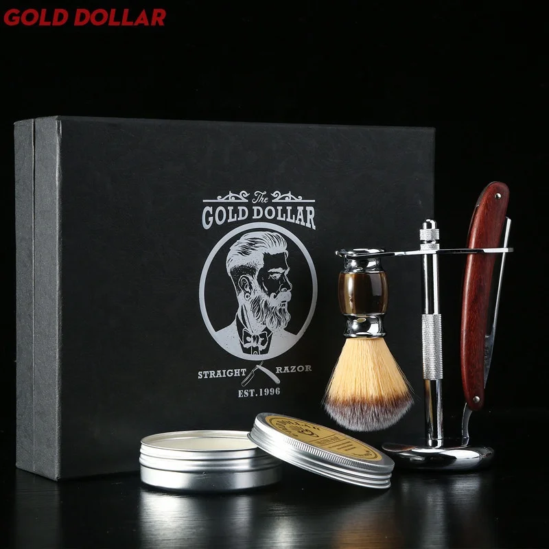 
Shaving Straight Razor Suit Cut Throat Carbon Steel Barber Sharpen Straight Shave German Safty Shaver Throat Razors Gift box 