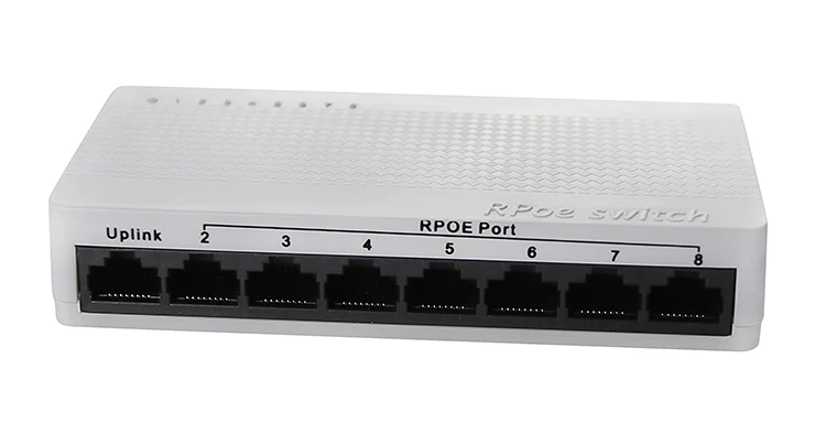 8 Port 10/100Mbps Network Reverse Switch Optical Ethernet Switch with POE Function