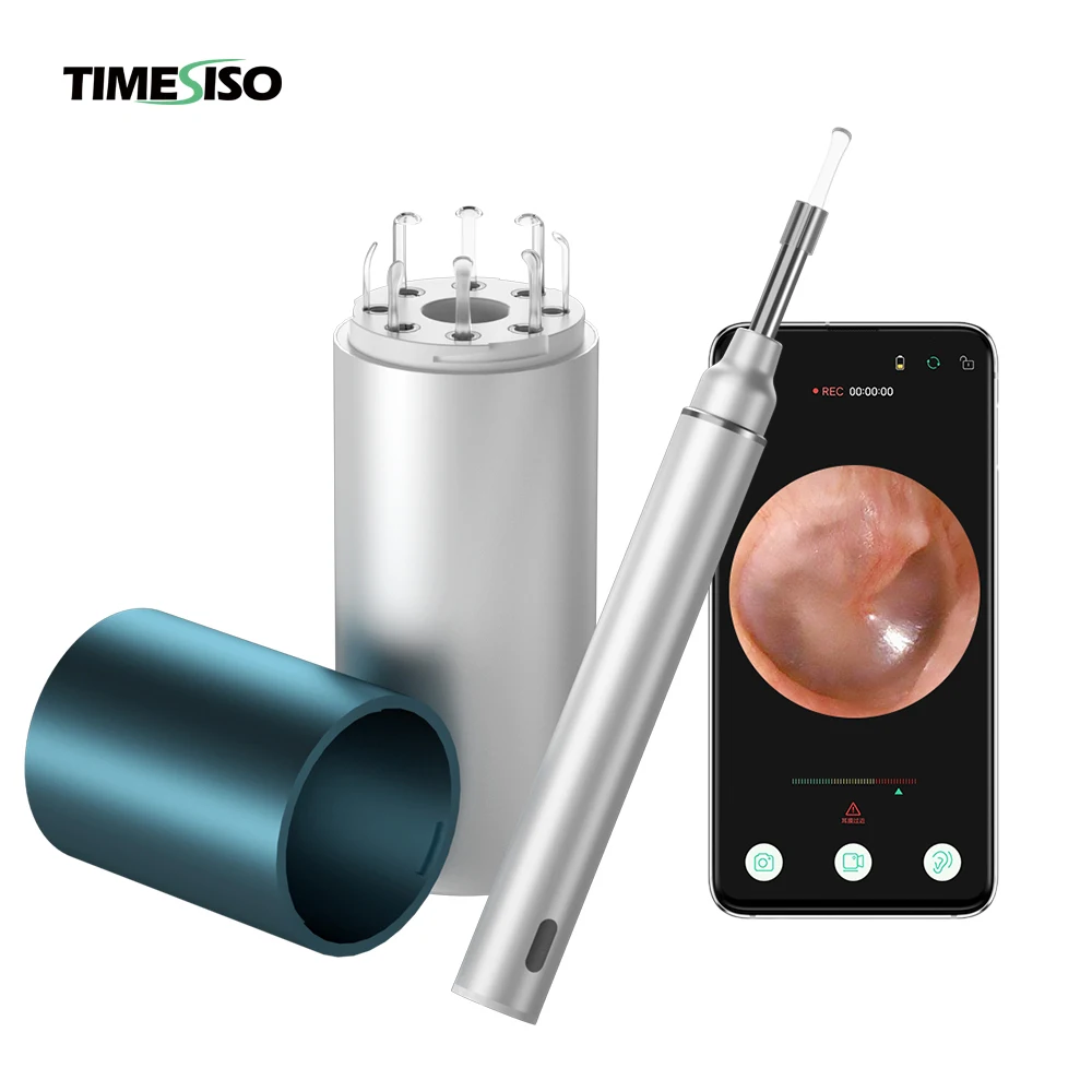 

Competitive Price Ear Wax Pick Cleaner Endoscope Electric Ear Cleaning Tool with Leds, Black/green