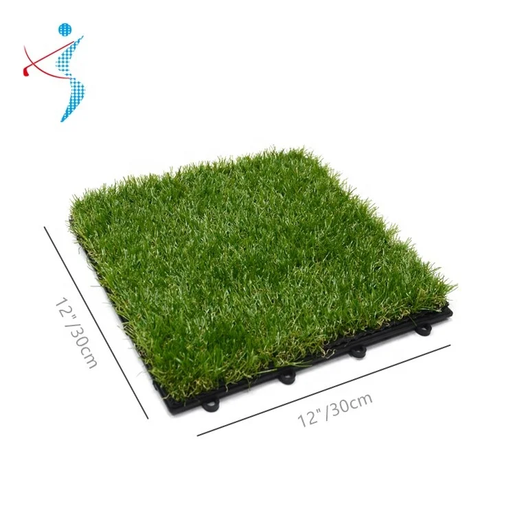 

Home Decor Turf Lawn Carpet Plastic Synthetic Artificial Grass 30x30cm Grass Tile