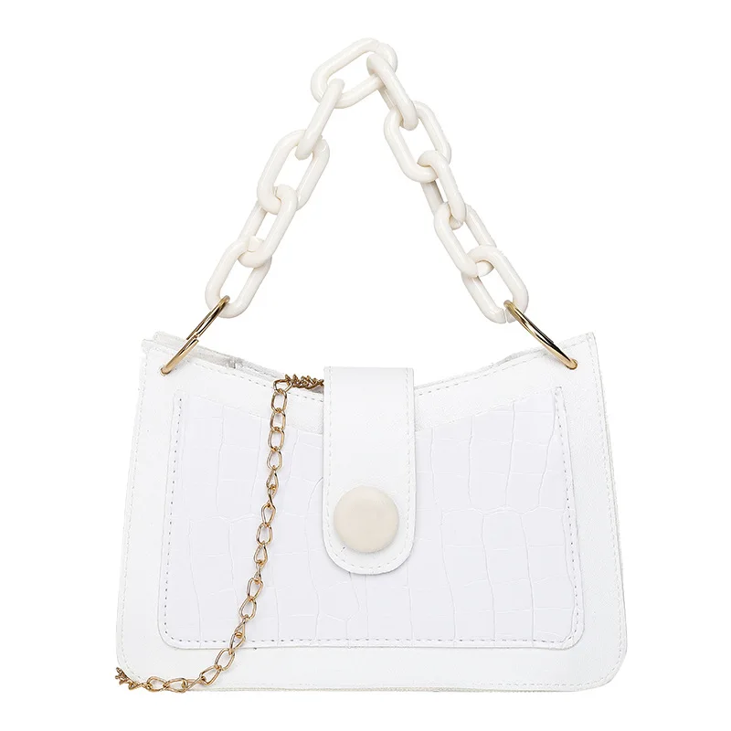 

New crocodile pattern simple large capacity white ladies hand bags 2021 handbags for women, Customizable