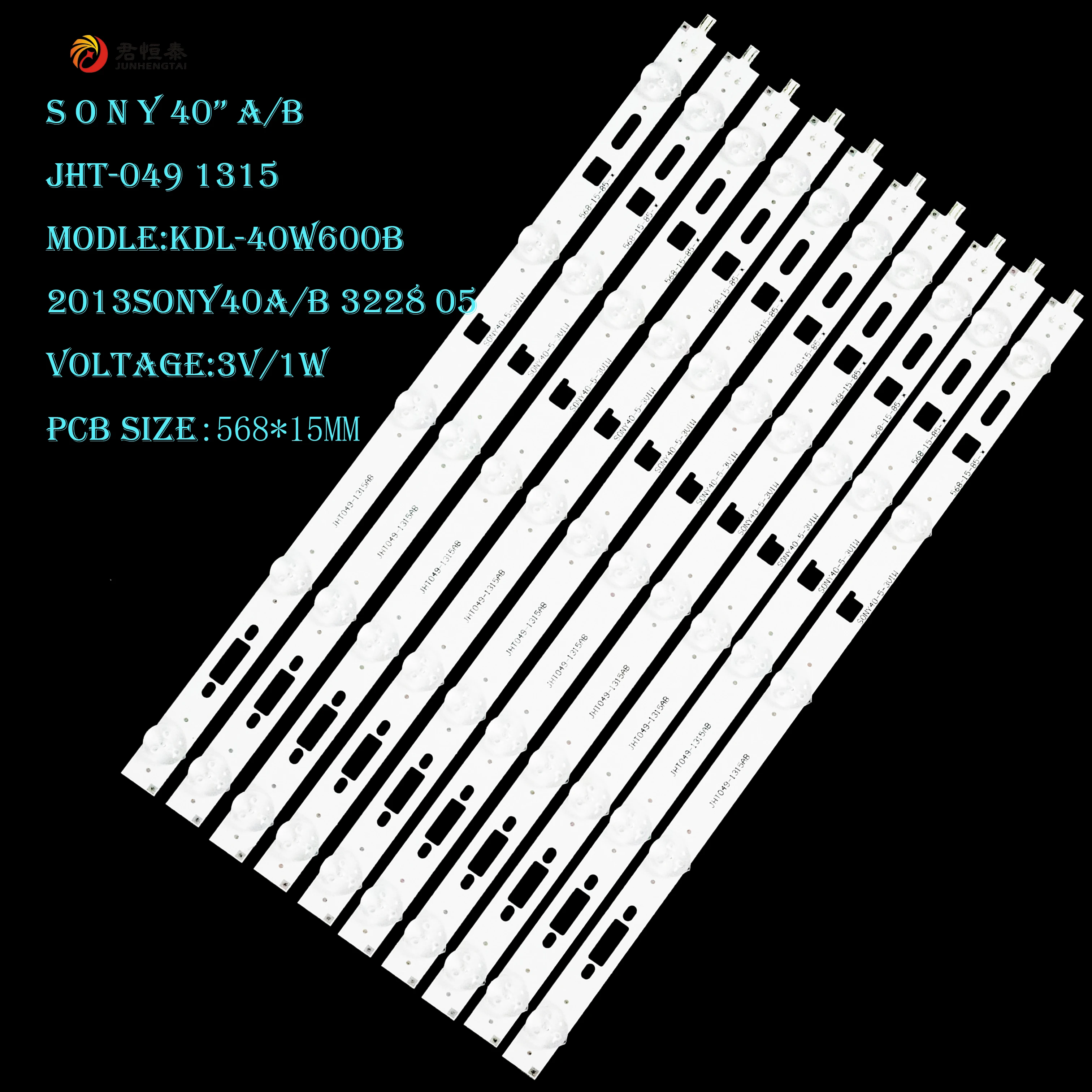 

JHT049 Manufacture SONY40" 5+5 A+B bar KDL-40W600B 2013SONY40A/B 3228 05 led strip tv backlight led