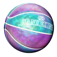 

Glow Basketball Gift Basketball Custom Leather reflective Ball Luminous shiny basketball ball