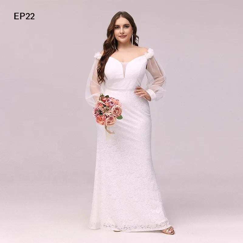 

Jancember EP22 Women Boho Long Sleeve Plus Size Marmaid Evening Dresses