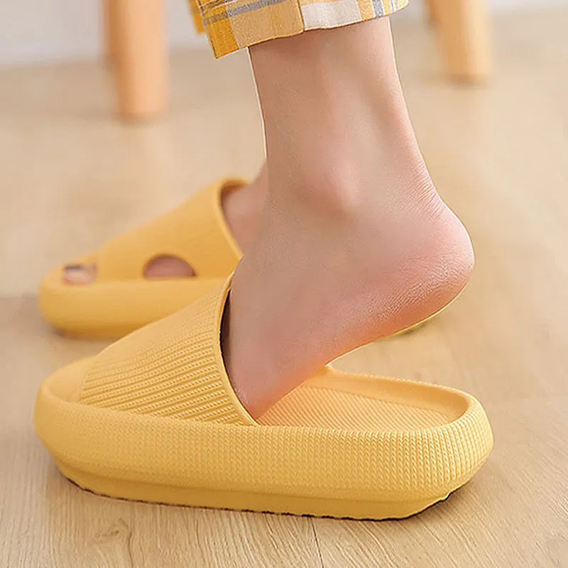 

EVA Soft Bottom Rubber-Plastic EVA Home Bathroom Slippers Couple Thick House Slippers