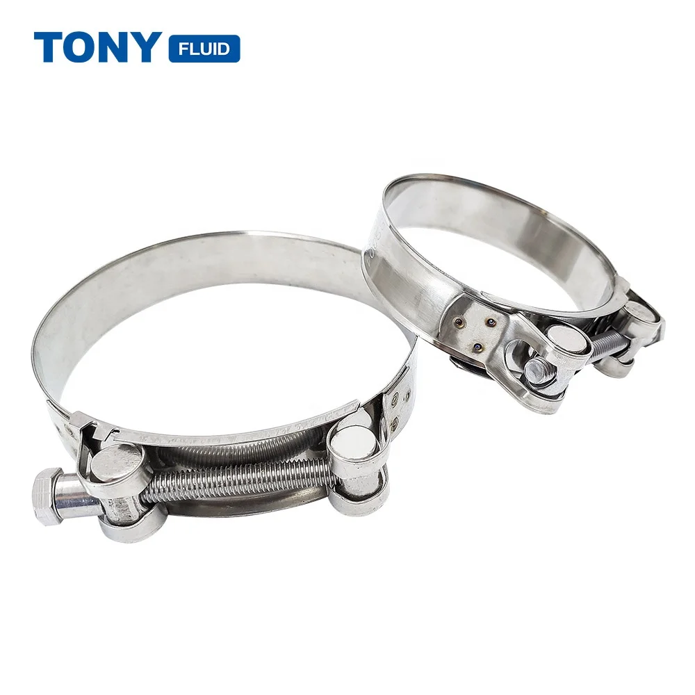 
Multi Specification Stainless Steel Heavy Duty Hose Clamp SS Adjustable T Bolt Clamp For Automotive Food 