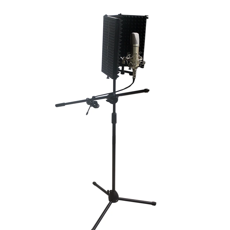 

PS-3 Studio Recording foldable foam Pop Shield microphone Isolation Shield For Recording, Black