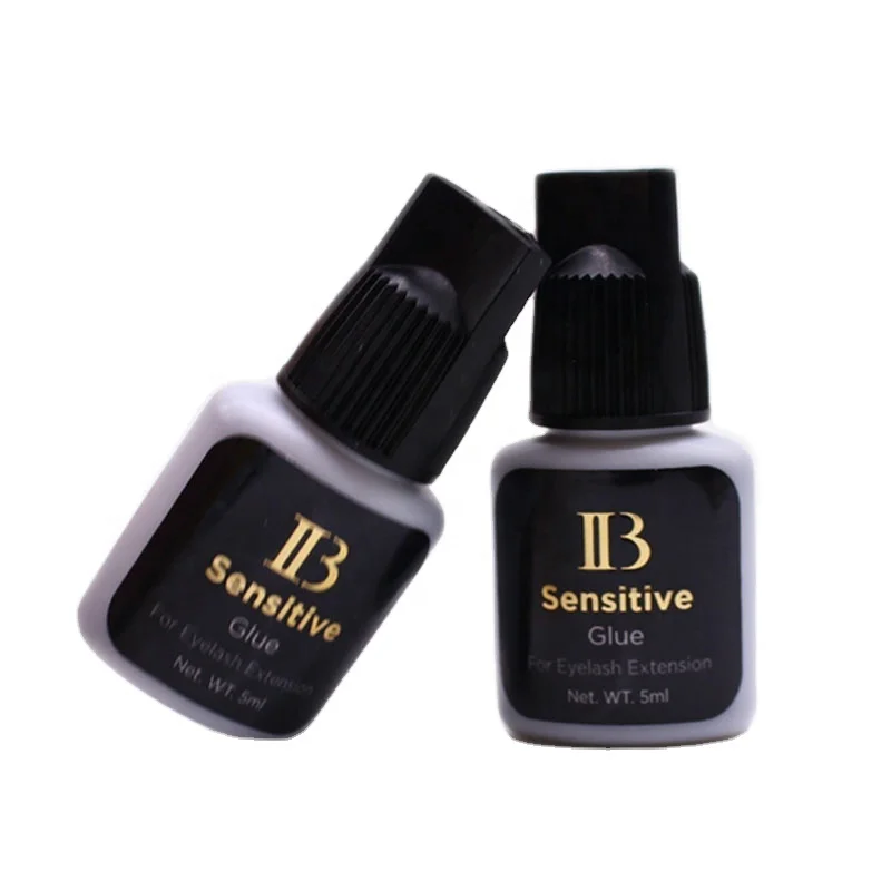 

Eyelash Extensions 5ml IB Sensitive Glue Black Cap Wholesale Private Label Customized Individual Lash Adhesive Sensitive Glue