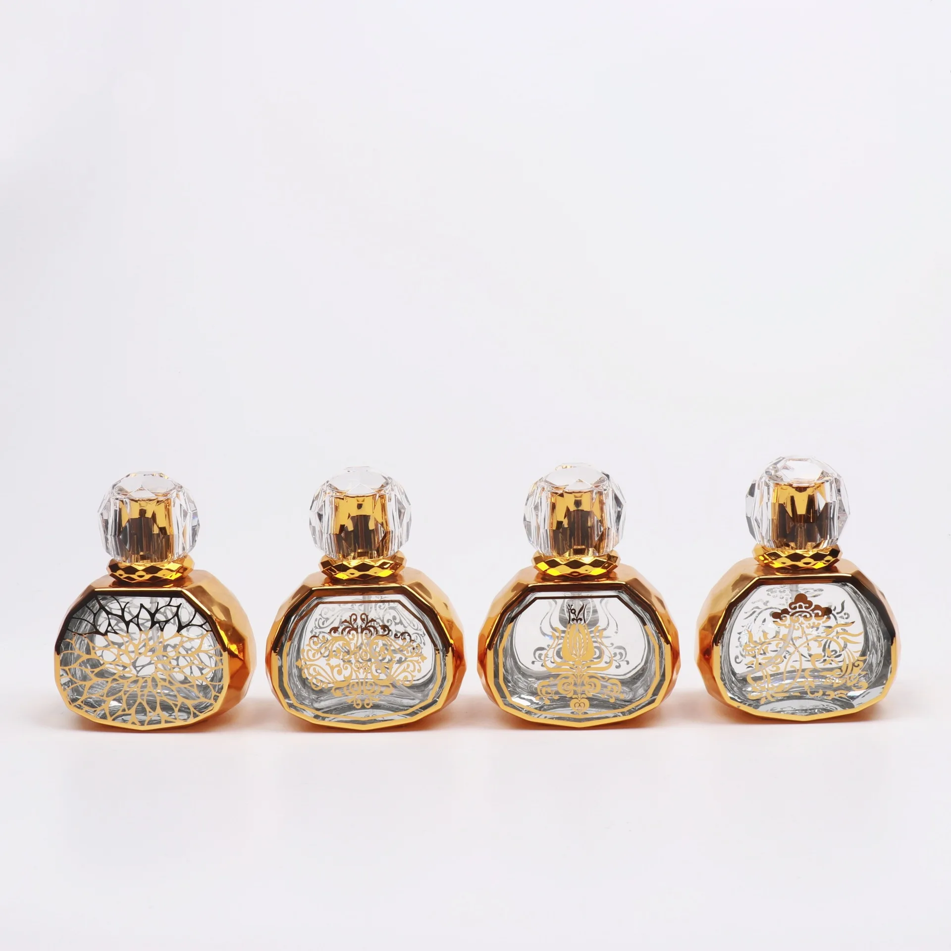 Factory spot UV engraving bronzing process screw glass spray bottle 50ML perfume bottle