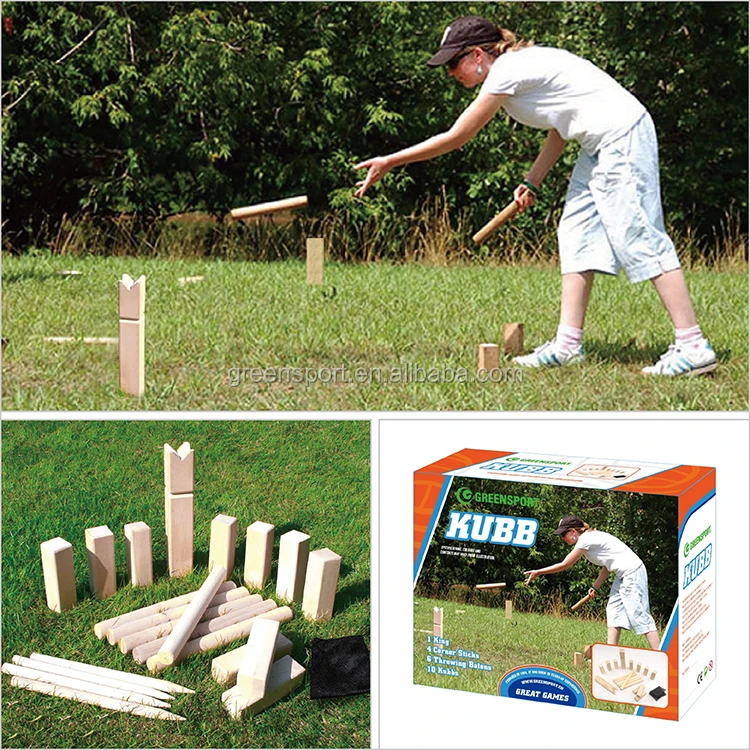 Funny Wooden Kubb Viking Game Lawn Kubb Back Yard Kubb - Buy Back Yard ...