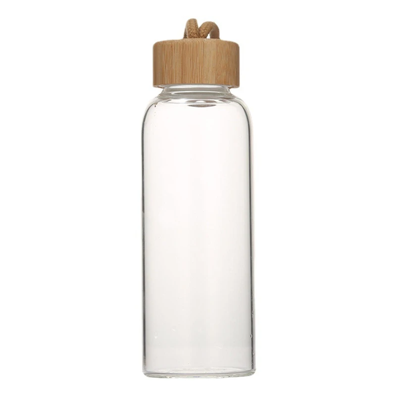 

JM Borosilicate Glass Water Bottle 700ml BPA Free Sports Bamboo Lid Custom Logo Drink Bottles