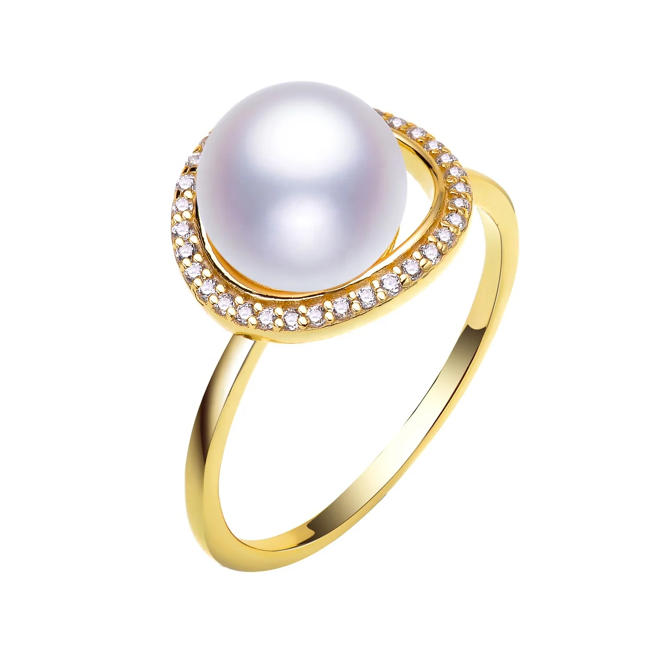 

First Choice Women Lovest Jewelry Freshwater Pearls S925 Sterling Silver Single Topping Freshwater Pearl Ring