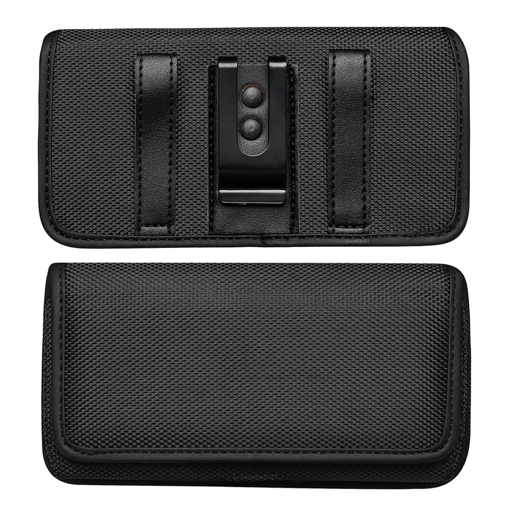 

2021 Trend Products Oxford Cloth Nylon Waist Belt Flip Mobile Phone Bags for iPhone 7 8 Plus Horizontal Phone Case With Hook, Multiple colors