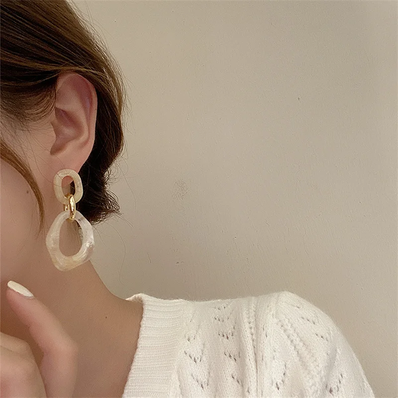 

Aimgal jewelry French retro irregular resin earrings for Women