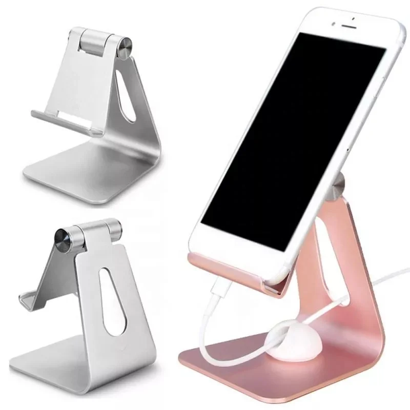 

Z4a Aluminum Alloy desk adjustable metal foldable smart Phone Tablets holder stand for iphone X Xr Xs 11 12 pro max for ipad, Silver, gold, rose gold, black