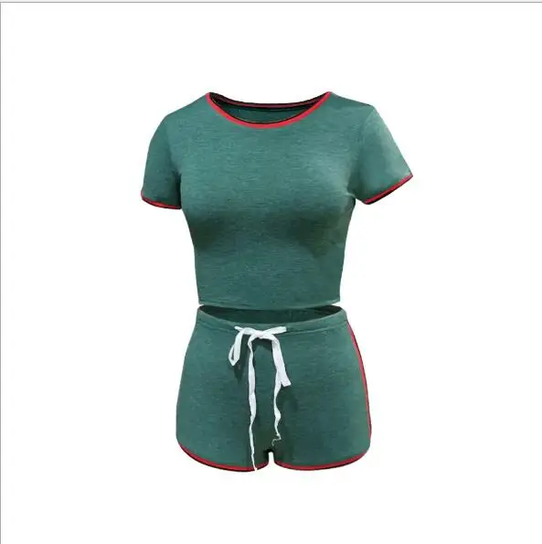 

Summer outfits for women 2021 CustomTwo Piece Jogging Suit Sexy Sportswear Short Summer Two Piece Set Tracksuit, Picture shows