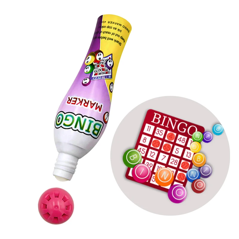 

Hot sale 1.5 oz Bingo Marker Lovely Shaped Bingo Dabber With High Quality Ink Valve Happy Experience During Play