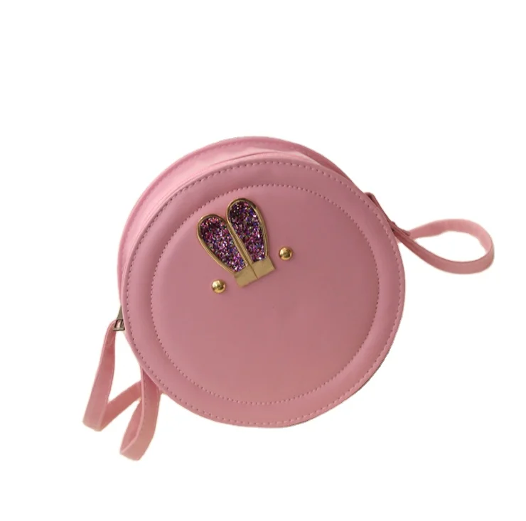 

Fashion Cute Rabbit Designer Lady Shoulder Bag Wholesale PU Leather Bags Women Handbags Diamond Round Girls Messenger Bag, Black,gray,pink,white,purple
