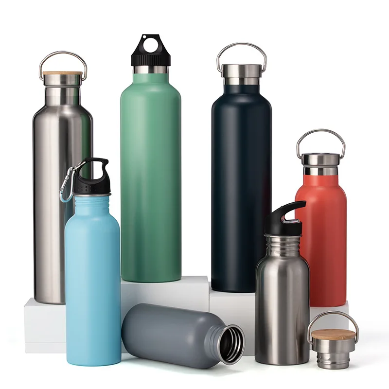 

CL001 500/1000ml Double Wall Stainless Steel Water Bottle Insulated Vacuum Flask Straight Drinking Outdoor Travel Sports Bottle, 12 colors