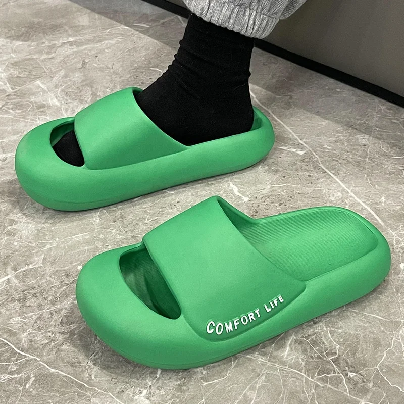 

Soft Outdoor Eva Designer Indoor Bedroom House Women Pantuflas Flat Waterproof Home Anti Slip Air Bubble Slides Slippers, Green, pink, white, black