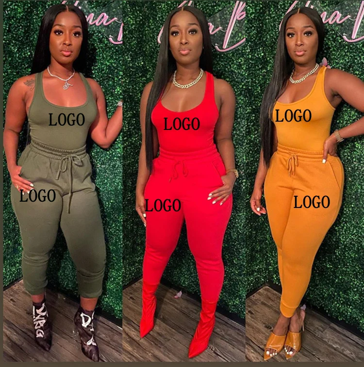 

Custom LOGO 2022 new arrivals spring tracksuit two piece pants set 2 piece set women s clothing summer outfit women