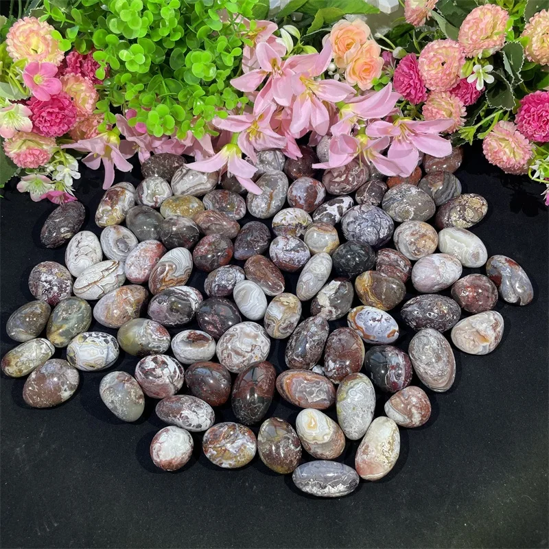 Crystal Gravel Stone Natural Healing Mexican Agate Tumbled Stone for Home Decoration