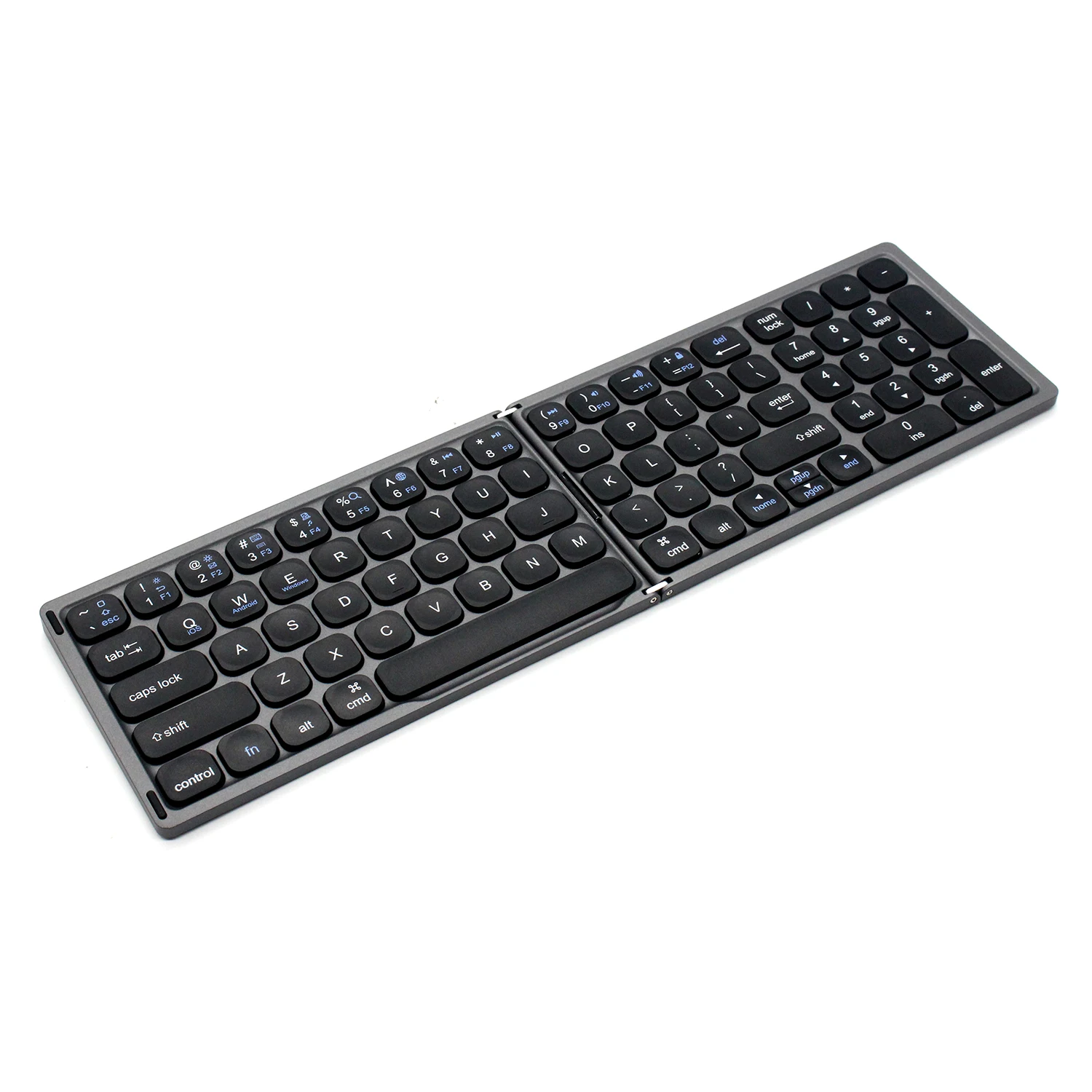 

OEM portable wireless folding keyboard ABS bluetooth universal slim keyboard, Grey