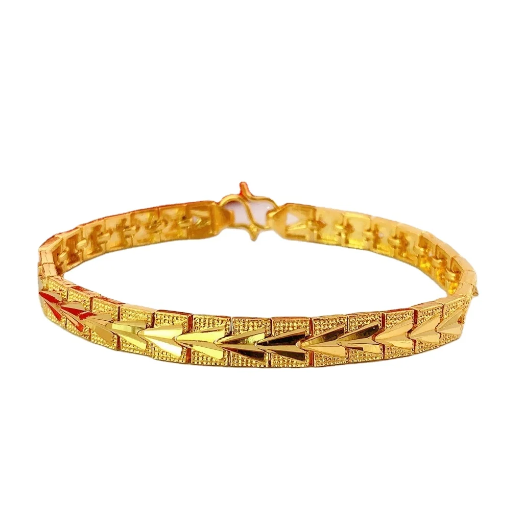 

2019 New Fashion Long-Lasting Brass Gold-Plated Jewelry Ladies Vietnam Sand Gold Bracelet Jewelry Spot Wholesale